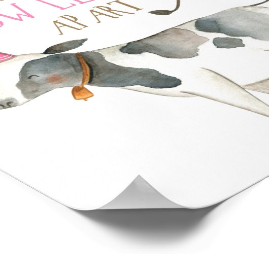 Poster Longueur de la vache à l'exception des animaux de (Coin)