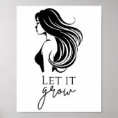 Poster Longueur des cheveux Vérifier la croissance Graphi (Devant)