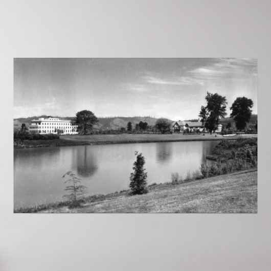 Poster Longview, WA Town View Lac Sacajawea Photo (Devant)