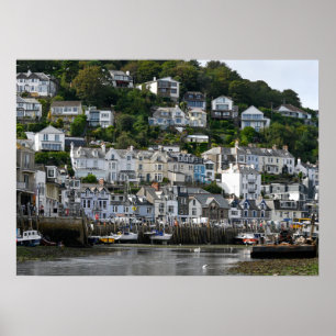 Poster Looe Cornwall, ville portuaire au bord de la mer