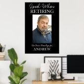 Poster Look Who’s Retiring Funny Gift | Happy Retirement  (Bureau à domicile)