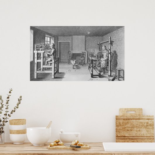 Poster Loom pour le tissage des bas (Cuisine)