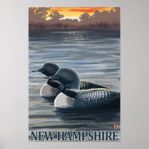 Poster Loon commun du New Hampshire