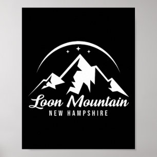 Poster Loon Mountain New Hampshire Station de ski Ski Sno