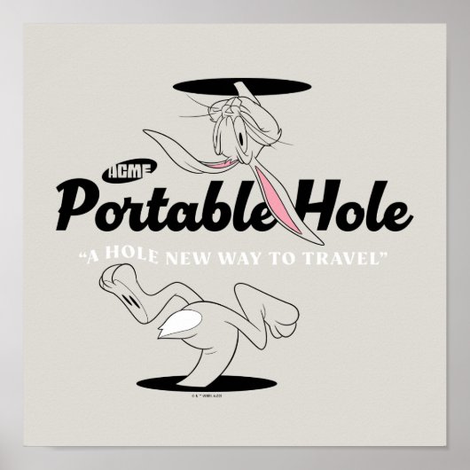 Poster LOONEY TUNES™ | BOGS BUNNY™ ACME Trou portable (Devant)