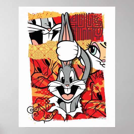 Poster LOONEY TUNES™ | BUGS BUNNY™ Graphique contextuel (Devant)