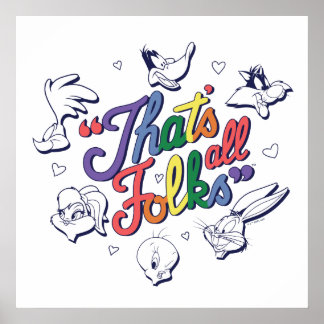 Poster LOONEY TUNES™ - C'est fini les amis ! Badge de fie