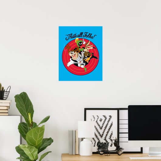 Poster LOONEY TUNES™ "C'EST TOUS LES FOLKS™" Groupe Bulls (Bureau à domicile)