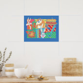 Poster LOONEY TUNES™ | Joyeux Motif de vacances (Cuisine)