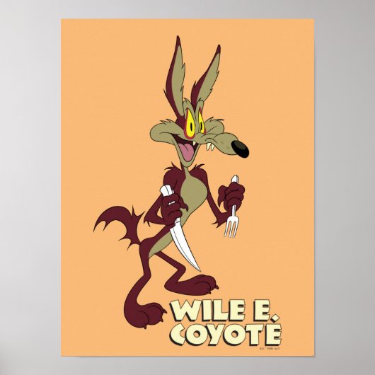 Poster LOONEY TUNES™ Rires rétro | WILE E. COYOTE™ (Devant)