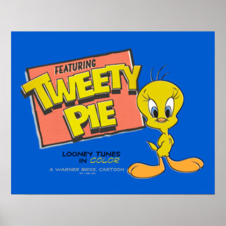 Poster LOONEY TUNES™ TWEETY™ Carte de hall rétro