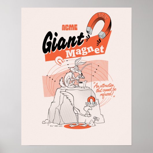 Poster LOONEY TUNES™ | WILE E. COYOTE™ ACME Aimant géant (Devant)