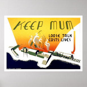 Poster Loose Talk Cost Lives 1943 WPA