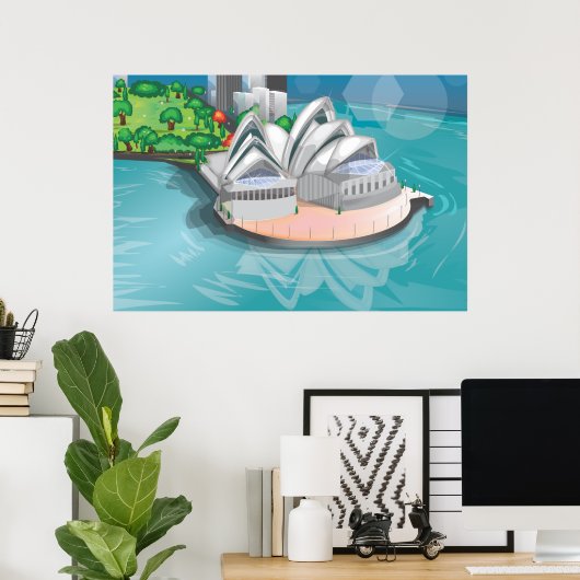 Poster L'Opéra de Sydney (Bureau à domicile)