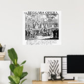 Poster L'opéra du mendiant Burlesqued, 1728 (Bureau à domicile)