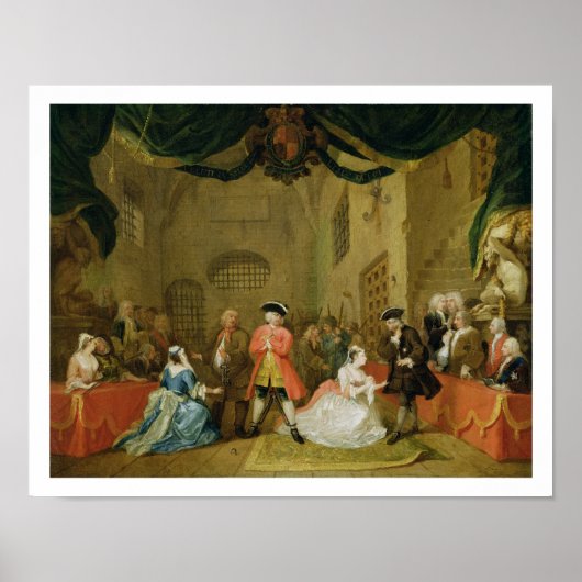Poster L'opéra du mendiant, Scène III, Acte XI, 1729 (hui (Devant)