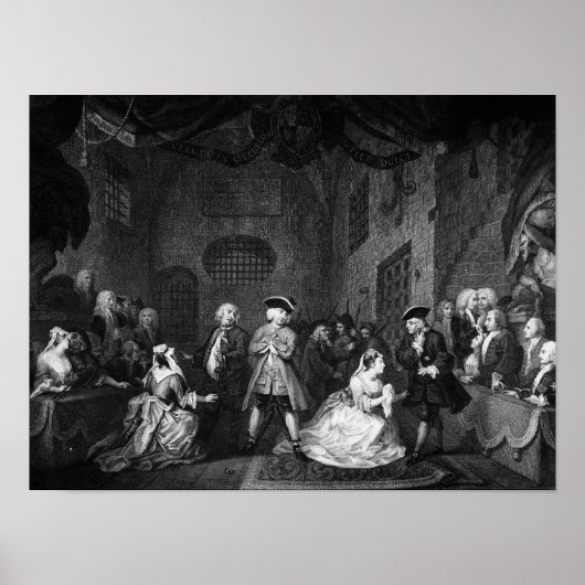 Poster L'opéra du mendiant, Scène III, Acte XI, c.1728 (Devant)