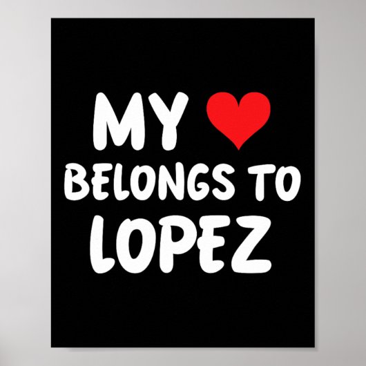 Poster Lopez - Mon cœur appartient à Lopez - Amour (Devant)