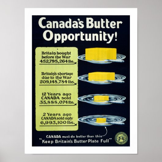 Poster L'opportunité du beurre au Canada (blanc) (Devant)