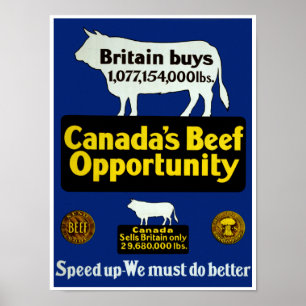 Poster L'opportunité du boeuf canadien