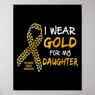 Poster L'or de sensibilisation au cancer de l'enfance pou