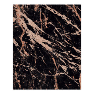 Poster L'or rose minimal rougissent les courses