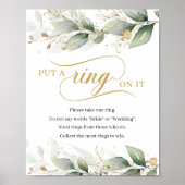 Poster L'or vert eucalyptus mettre une bague sur elle sig (Devant)