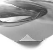 Poster L'orchidée dans noir/sait (Coin)