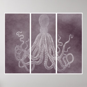 Poster Lord Bodner Triptych In Dusky Pink