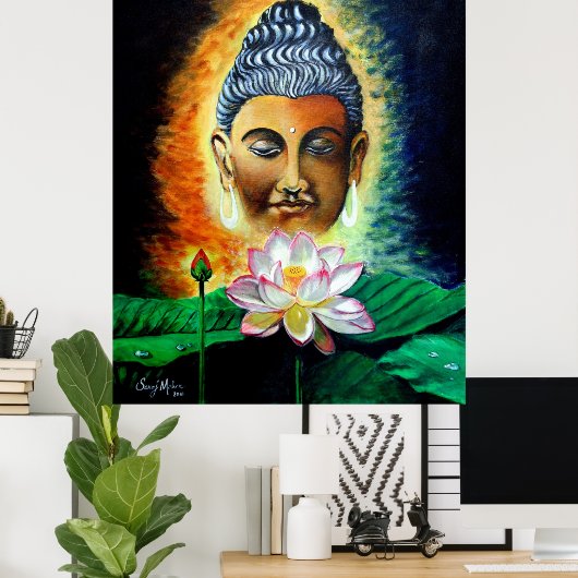 Poster lord buddha (Bureau à domicile)