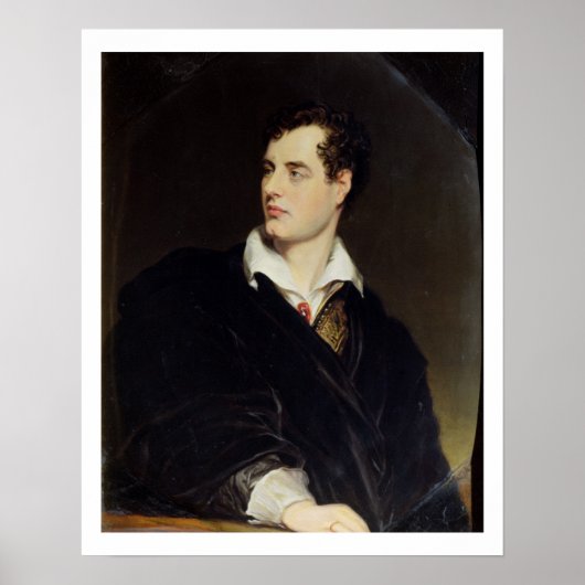 Poster Lord Byron après un portrait peint par Thomas Phil (Devant)