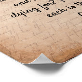 Poster Lord Byron citation **12 x12 Art print (Coin)