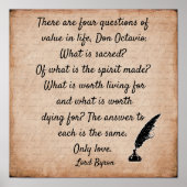 Poster Lord Byron citation **12 x12 Art print (Devant)