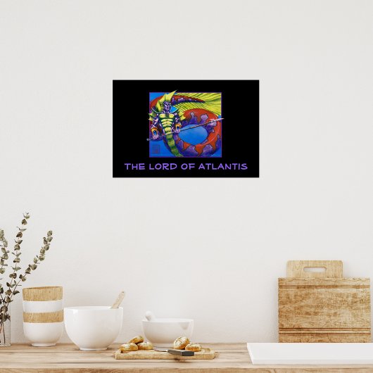 Poster Lord d'Atlantis en noir (Cuisine)