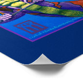 Poster Lord d'Atlantis sur imprimé bleu (Coin)