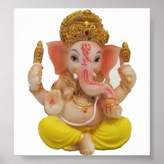 Poster Lord Ganesh, Grand Dieu Hindou Pour Le Bonheur (Devant)