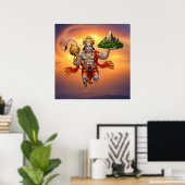 Poster Lord Hanuman Flying Lifting Mountain (Bureau à domicile)