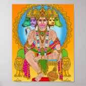 Poster Lord Hanuman | Hindou puissant Devta Hanuma (Devant)