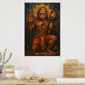 Poster Lord Hanuman : Symbole de la Force et de la Dévoti (Cuisine)