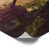 Poster Lord Howe et la comte d'Estaing au large de Rhode (Coin)