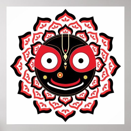 Poster Lord Jagannath Face Chakra Hindu Deity (Devant)