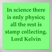Poster Lord Kelvin, citation (Devant)