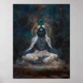 Poster Lord Krishna dans l'affiche de méditation (Devant)