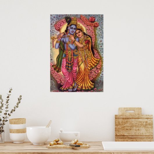 Poster Lord Krishna & Radha (Cuisine)