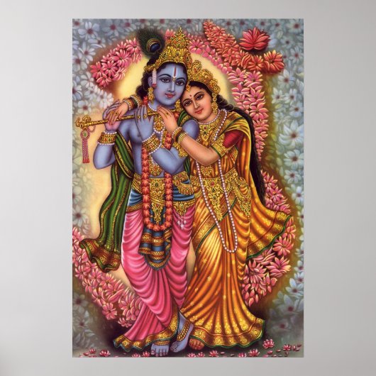 Poster Lord Krishna & Radha (Devant)