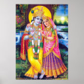 Poster Lord Krishna & Radha (Devant)
