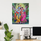 Poster Lord Krishna & Radha (Bureau à domicile)