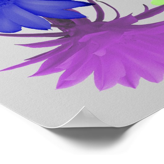 Poster Lord" Prière dans une frontière de fleurs arc-en-c (Coin)