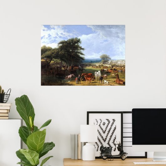 Poster Lord Rivers's Stud Farm par Jacques-Laurent Agasse (Bureau à domicile)