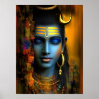 Lord Shiva Imprimer : Art Visionnaire Abstrait Mod